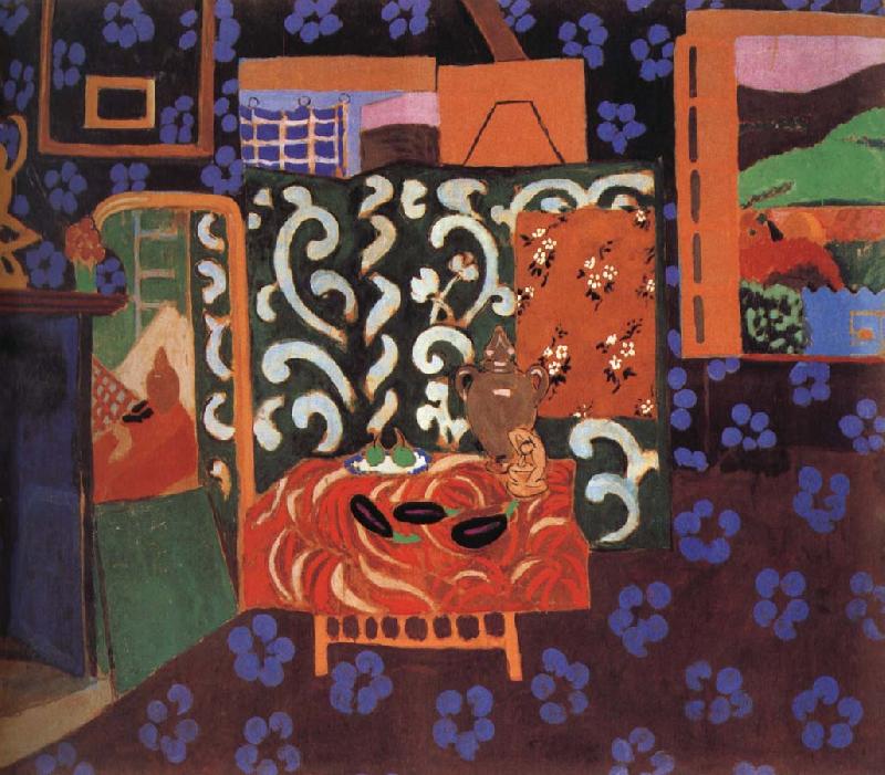 Henri Matisse The interior has eggplant